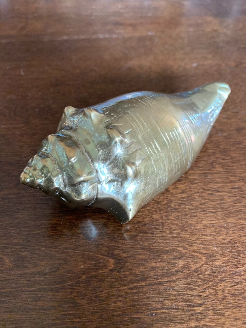 Vintage Brass SEA SHELL CONCH SHELL 5" Long